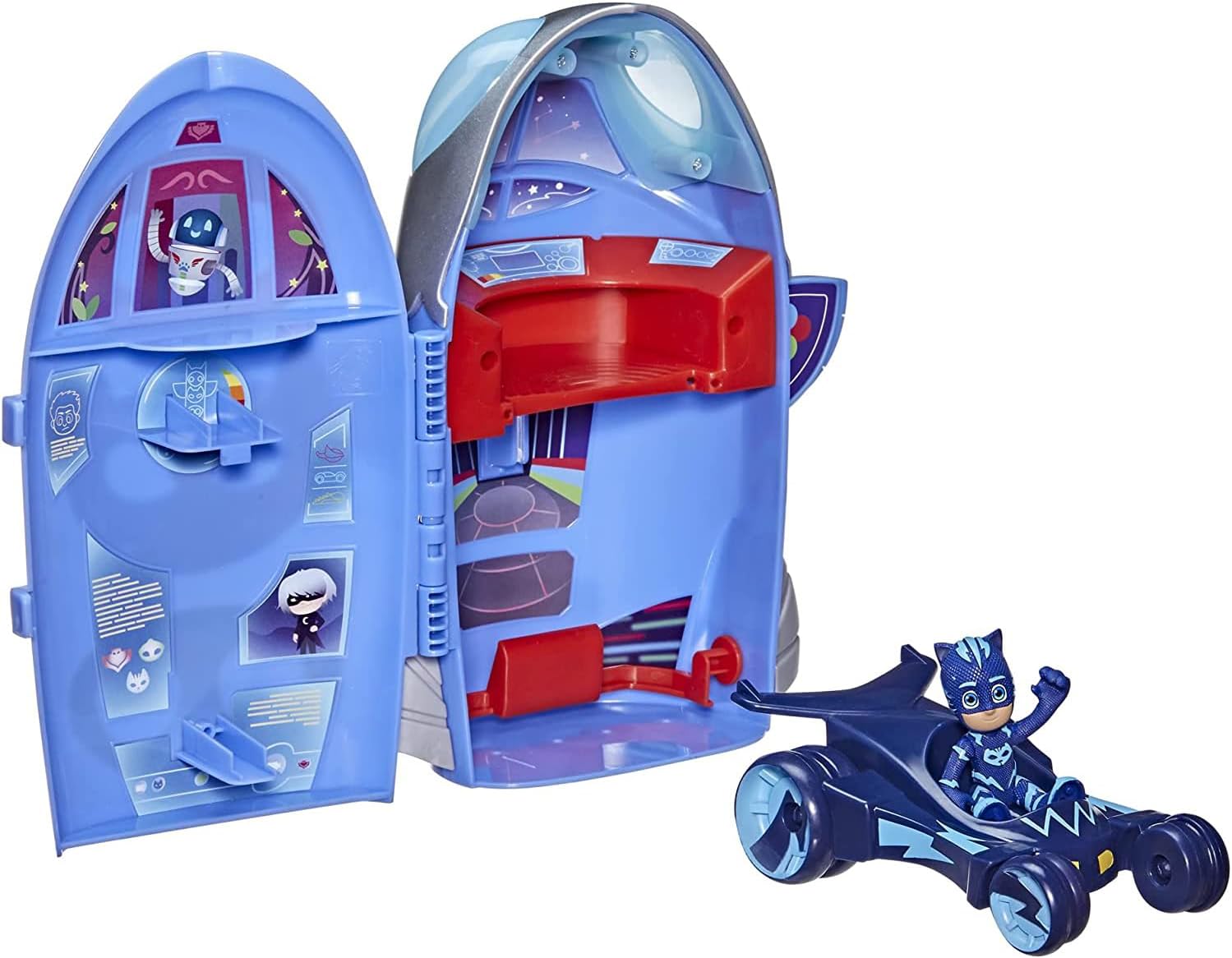 Игровой набор PJ Masks «Штаб-ракета 2 в 1» с Кэтбоем и машинкой