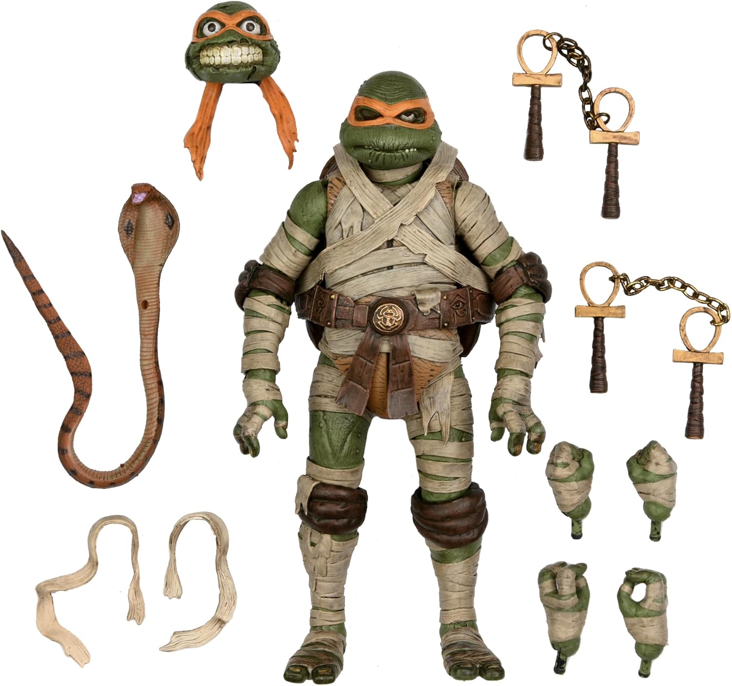 Фигурка NECA Микеланджело в образе мумии Ultimate TMNT