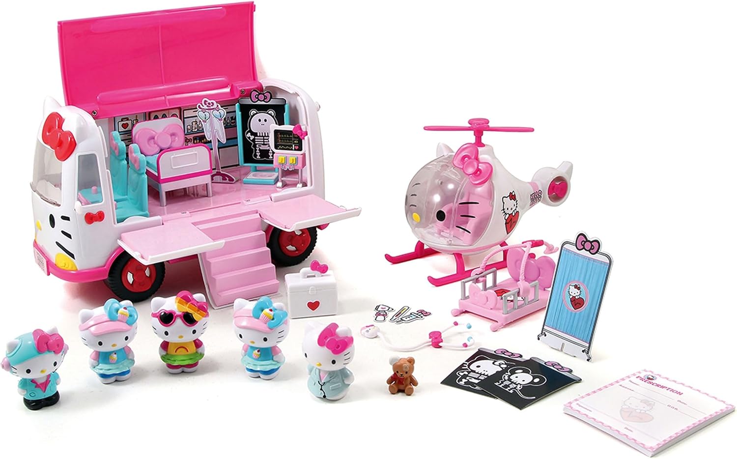 Игровой набор Dickie Toys Hello Kitty «Скорая помощь» с вертолётом, 253246001